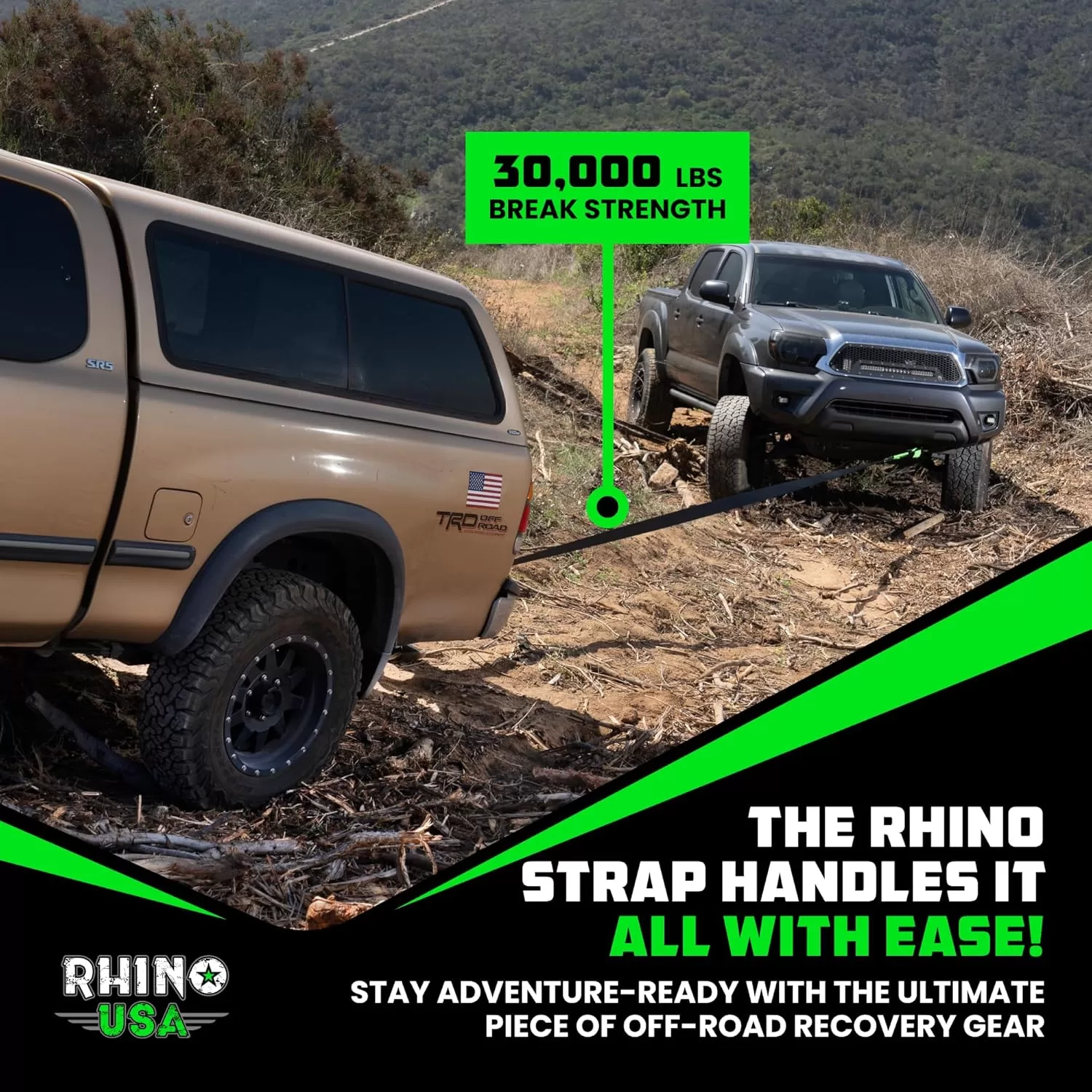 Rhino USA Heavy-Duty Recovery Strap (3″ x 20′) | 31,518lb Overland Gear Guide Rhino USA Heavy-Duty Recovery Strap (3″ x 20′) | 31,518lb Overland Gear Guide