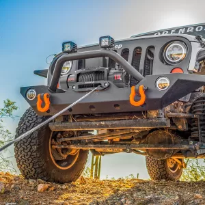 Get reliable recovery with the OPENROAD 13,500 lbs  electric winch. Features a lightweight synthetic rope, wireless remote, and waterproof 6.0HP motor