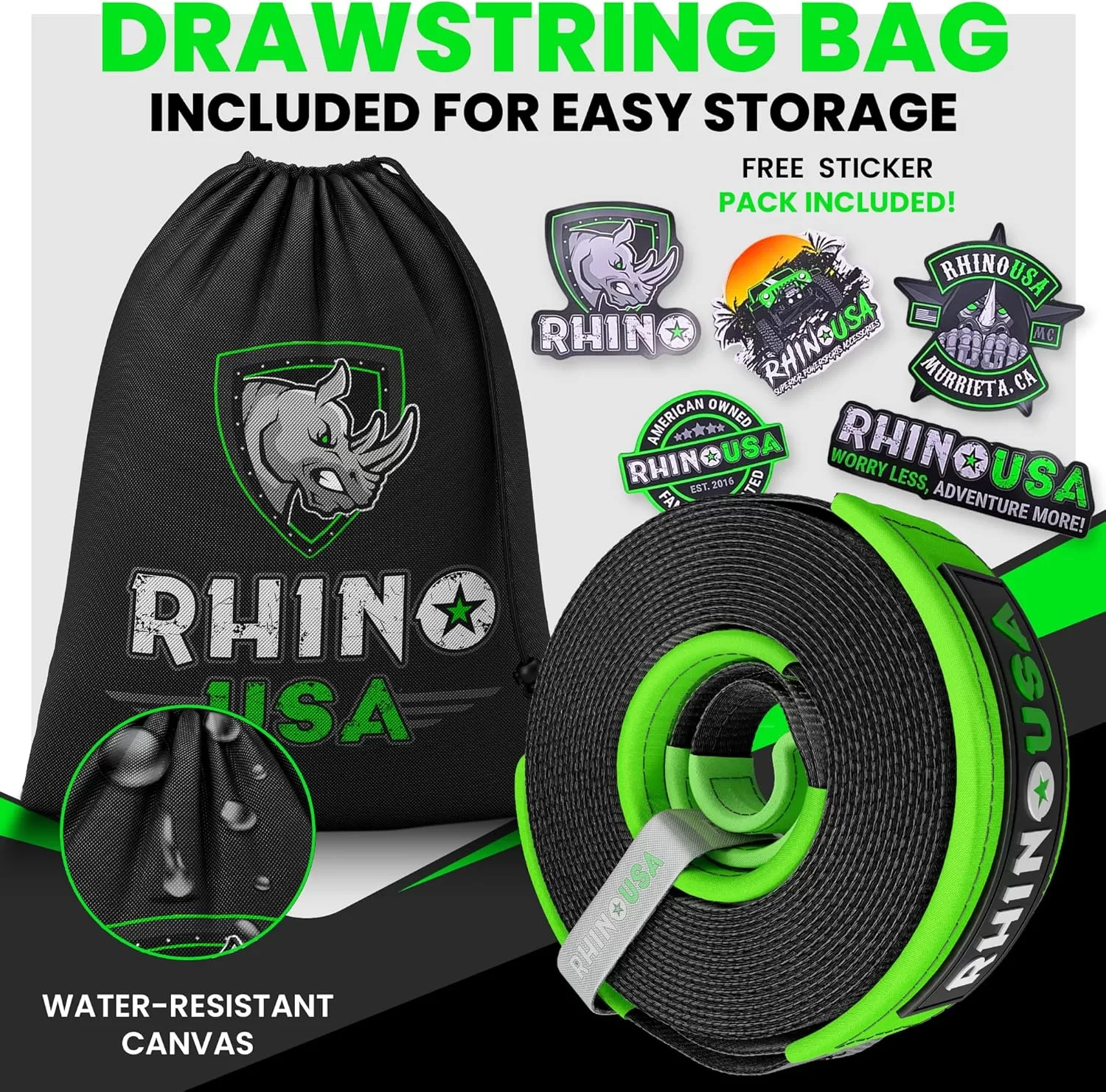 Rhino USA Heavy-Duty Recovery Strap (3″ x 20′) | 31,518lb Overland Gear Guide Rhino USA Heavy-Duty Recovery Strap (3″ x 20′) | 31,518lb Overland Gear Guide