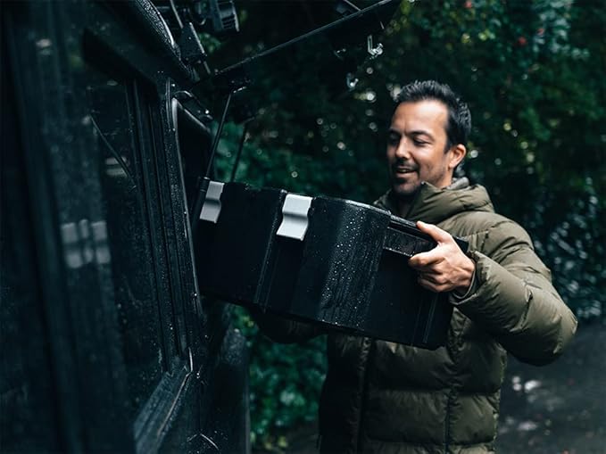 Overlander with the Front Runner Wolf Pack Pro stackable storage box