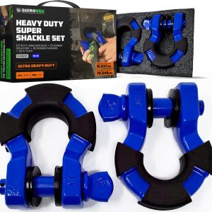 Rhino USA Super D Ring Shackles (2-Pack) – 70,548lb Break Strength Overland Gear Guide